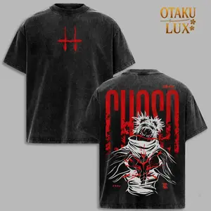 Choso - Jujutsu Kaisen Anime Double Printed Vintage Washed Tee Unisex Oversize Anime Manga Washed Heavyweight Cotton T-shirt, Gift For JJK Anime Fan, Anime Lover K0U