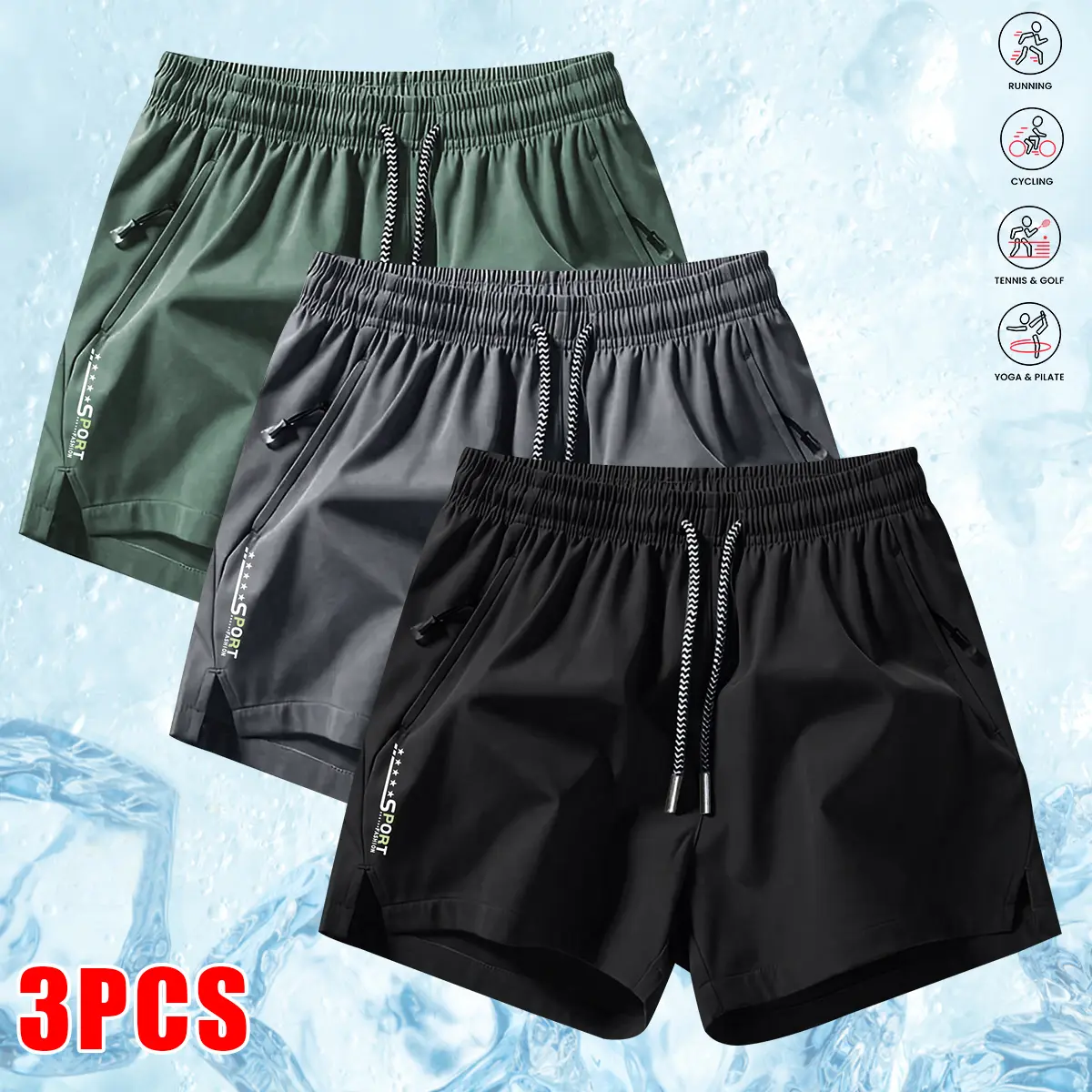Black + Dark Gray + Green