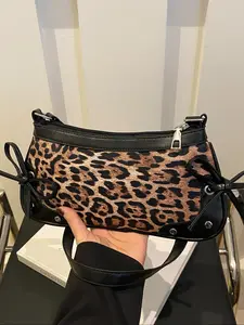 Women's Fashion Leopard Print Crossbody Bag, Casual Versatile Shoulder Bag for Daily Used, Trendy All-match Commuter Bag, Girl Fashionable Shopping Bag