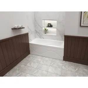 Acrylic Anti-Skid Alcove Bathtub in White - cUPC/UPC Certified