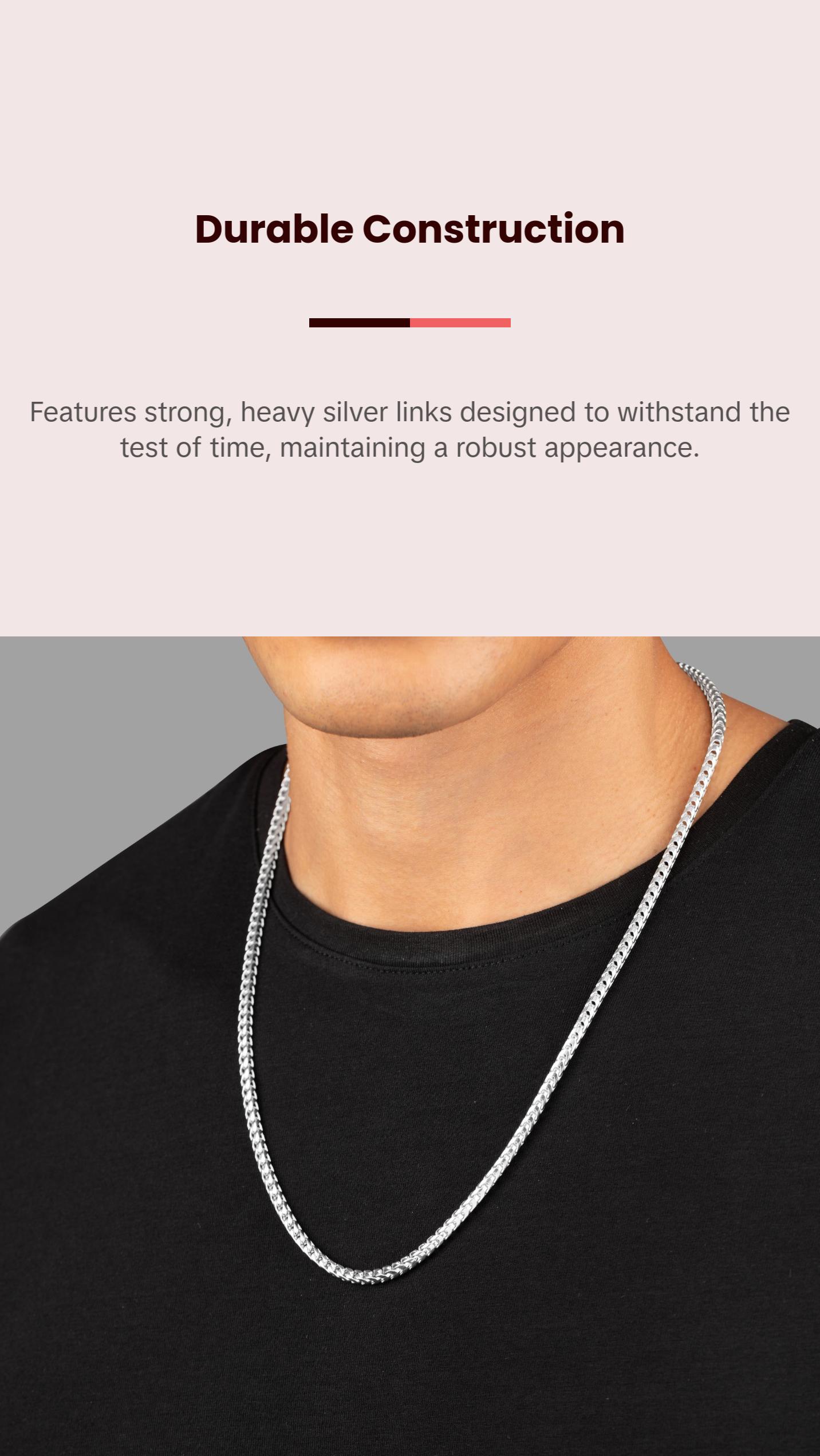 4mm Silver Franco Chain