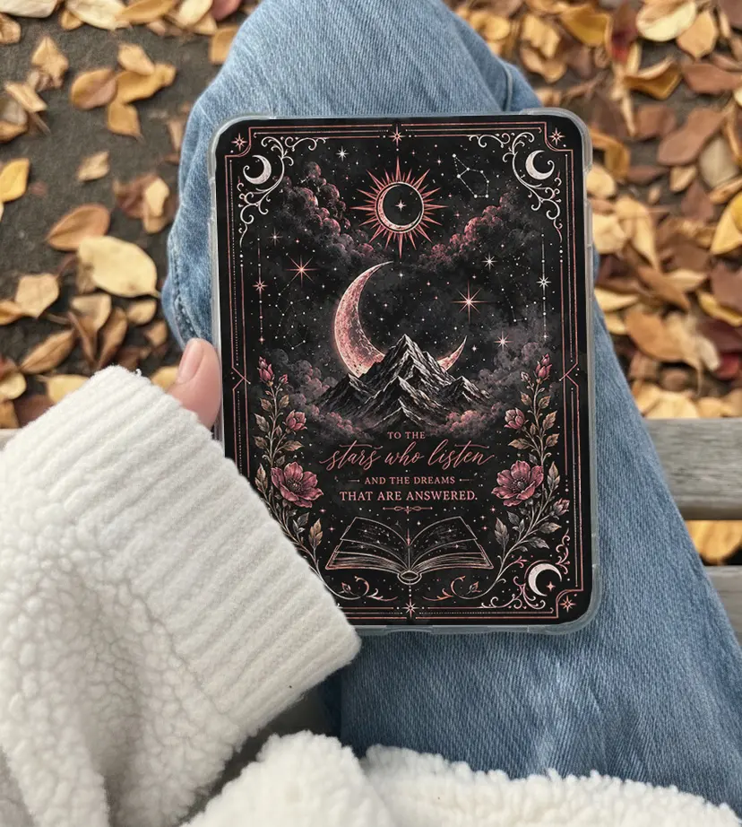 Romantasy Kindle Insert for Clear Case – Aesthetic Book Lover Decor | Cozy Reading Accessory