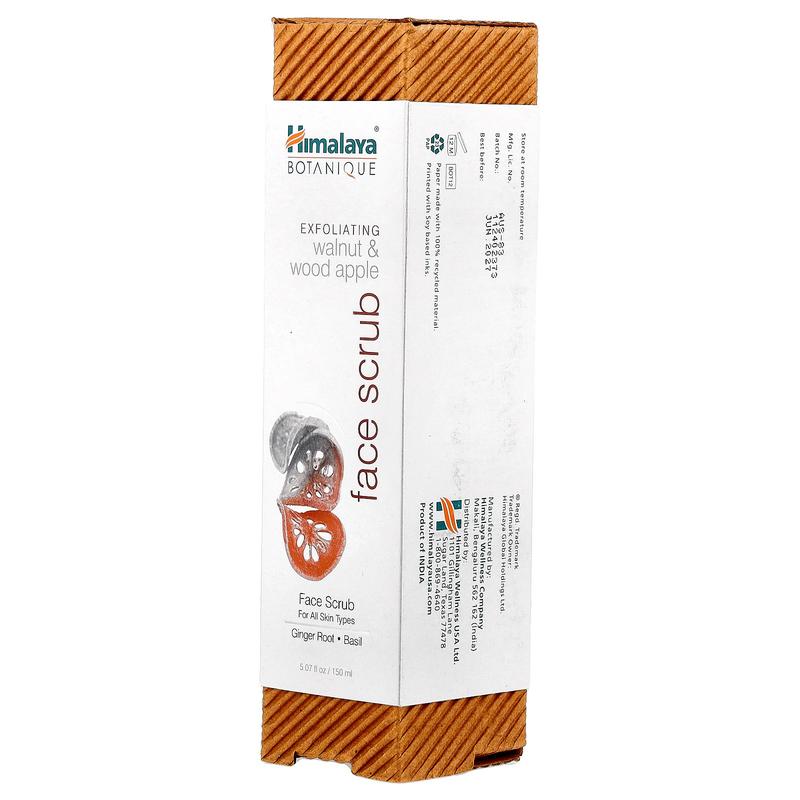 Himalaya Botanique, Exfoliating Walnut & Wood Apple Face Scrub, For All Skin Types, 5.07 fl oz (150 ml)