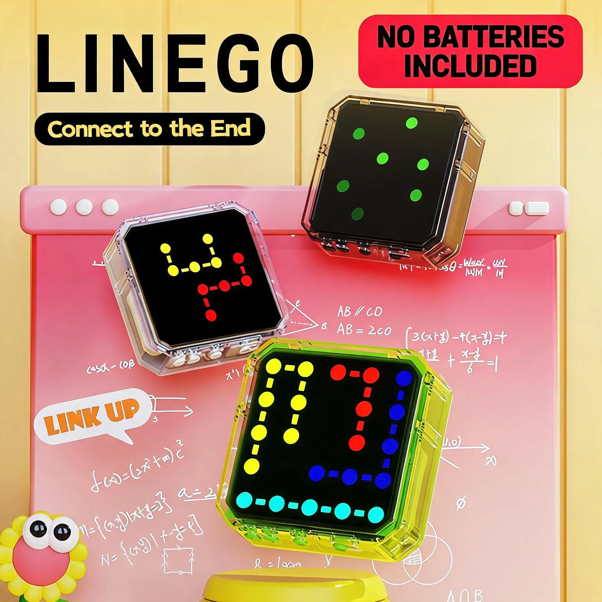 LineGo Electronic Logic Puzzle Game | Kids Brain Teaser Handheld Toy, Concentration & Logical Thinking Training, 3 Game Modes, Educational Travel Game For Boys Girls Ages 6+(Batteries not included) Science