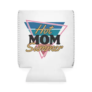 Hot Mom Summer Funny can holder sleeve for Mom Mothers Day Gift Can Coolie Drinkware Mug Tumbler Cup Bottles Portable White Cold-Hot Insulator party