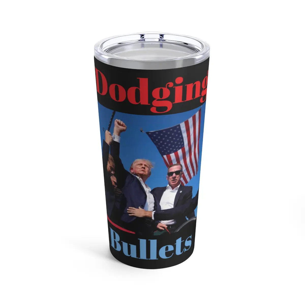 "DODGIN' BULLETS" 20oz Tumbler - Sip with Strength and Resilience