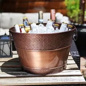 Old Tavern Beverage Bucket Hammered Antique Copper | BREKX