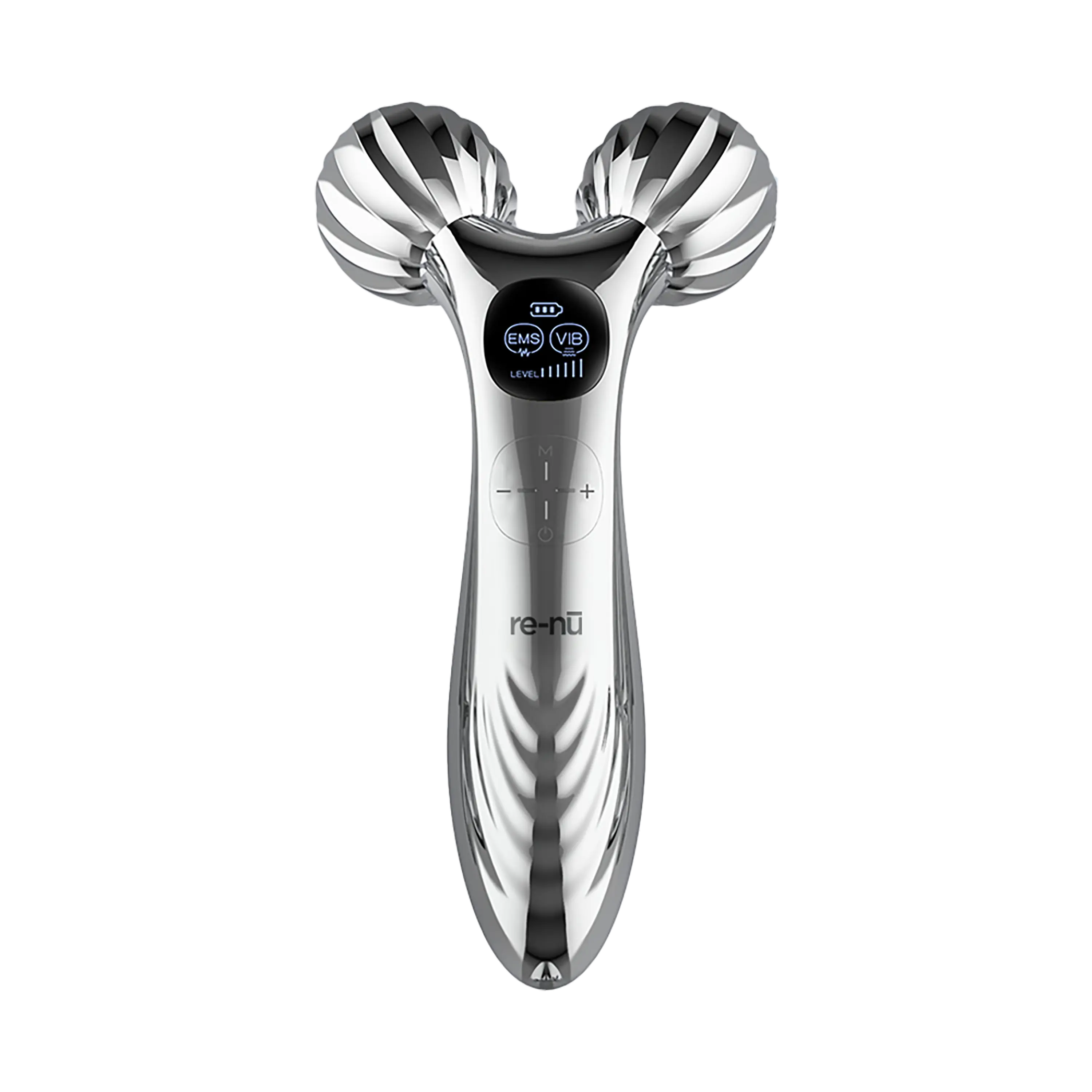 Facial Vibrating Microcurrent EMS Massage Roller - Lightweight Stainless Steel Skin Care Tool for Lift, Tighten, Wrinkle Removal Firming Daily Use Facial Fitness Gum Gentle