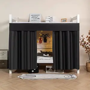 SEMMDA Solid Thick Bunk Blackout Heavy Curtain Bed Canopy, Textile Bedding Accessory for Student Single Sleepers