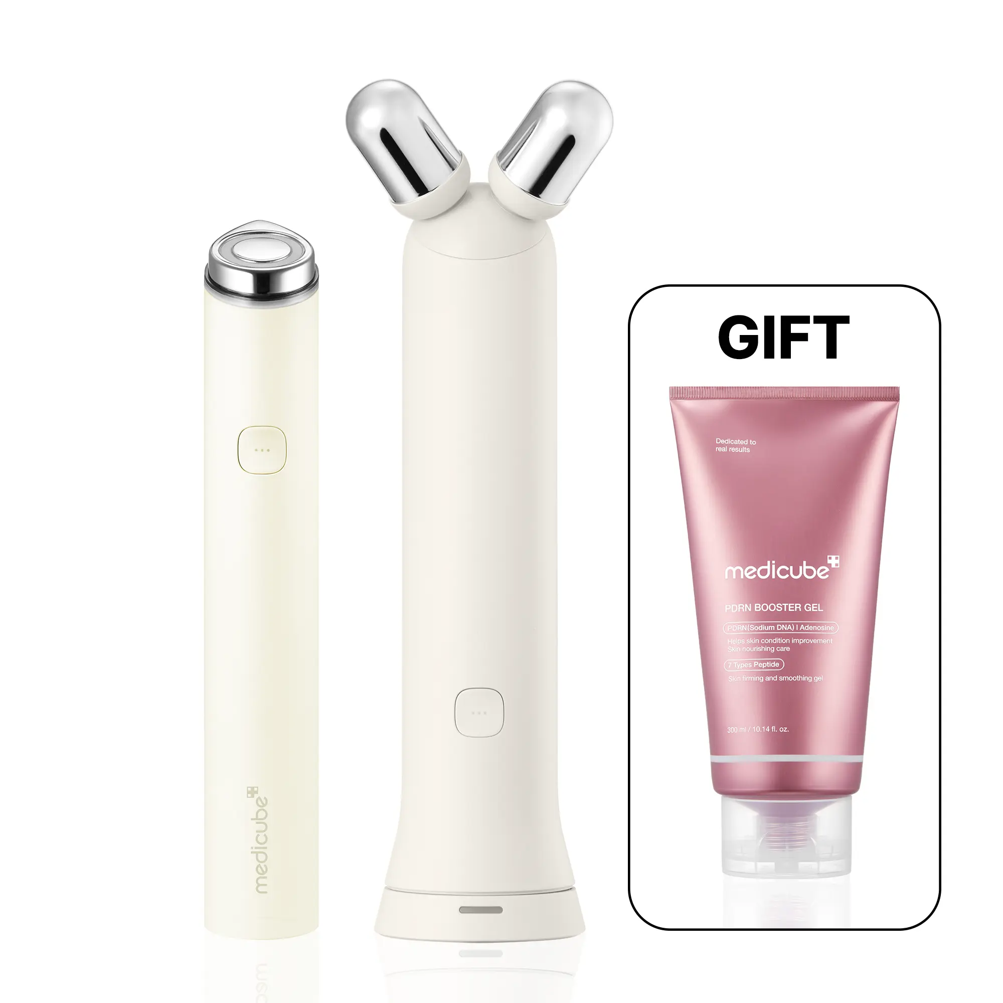 medicube ブースターVローラー、ジェル NEW] [medicube] Booster Facial V-Roller Device - Pink / Beige ㅣ