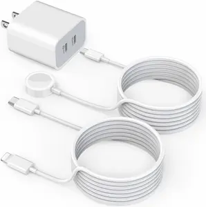 Super Fast Charger for iWatch & iPhone 14,[MFi Certified]Fast Dual USB C Charger Plug with 6FT USB-C to Ligthning/iWatch Portable Fast Charging Cable for i Watch 10/9/Ultra/8/7/SE/6/5,iPhone 14