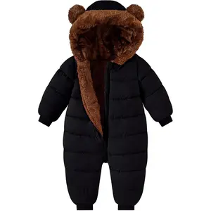 Baby Boy Snowsuit Long Sleeve Infant Coat 0-24 Months Winter Suit Newborn Puffer Jacket With Hooded