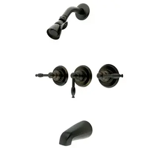 Kingston Brass  Three Handle Tub & Shower Faucet