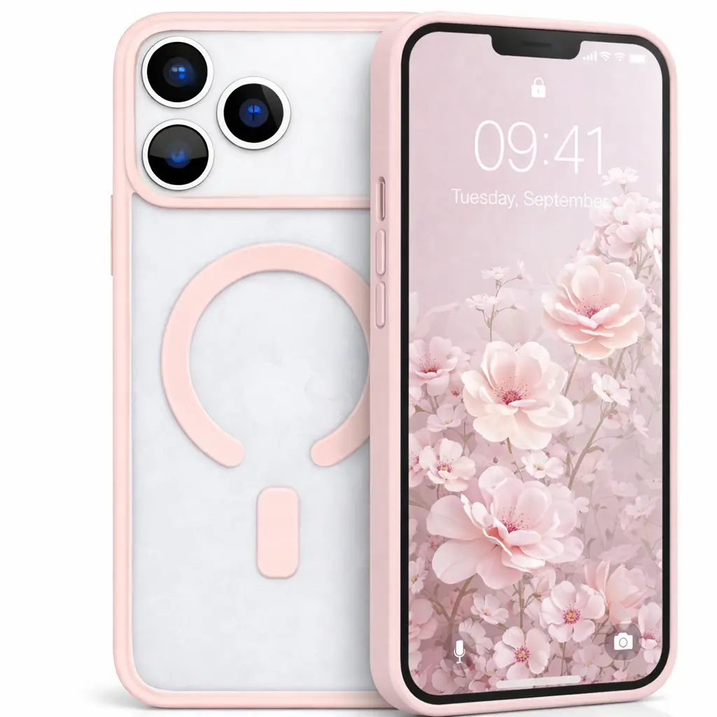 Clear Magnetic Phone Case for iPhone 17 Pro Max/17 Pro/17 Air/17/16/15/14/13/12/11, Anti-Yellowing Wireless Charging Compatible Cover Transparent Cellphone