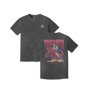 Toronto Basketball ‘3 Skull’ Comfort Colors T-shirt, Double-Sided Retro Style, Great Skeleton Gift for Fans