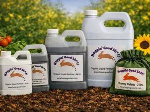 Hoppin' Good Sh*t Bunny Brew Concentrated Liquid Fertilizer 64 oz Organic Rabbit Manure Tea for Gardens & House Plants