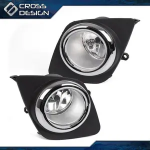 CROSSDESIGN Bumper Fog Light Lamp Assembly Clear  Fit For 2009 - 2012 Toyota RAV 4 XA30 New