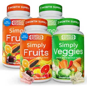Simply Nature's Pledge - 2-Month Supply of 42 Fruits & Vegetables - 360 Capsules - Non-GMO, Soy-Free, High Lycopene - Supports Energy & Wellness - Healthcare Supplement