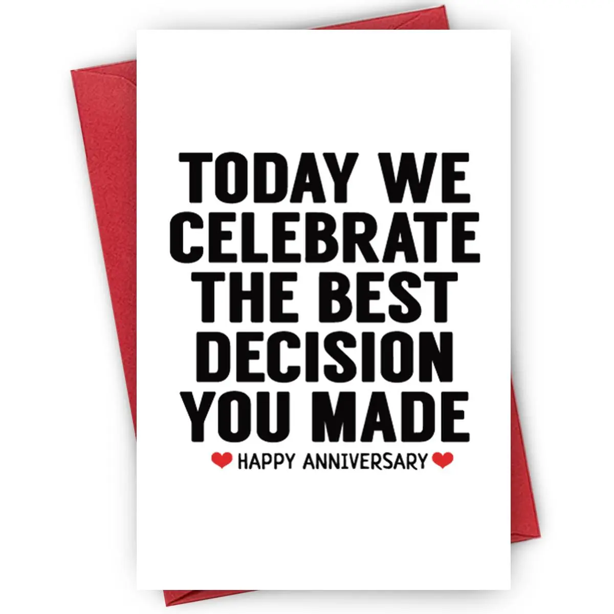 Anniversary Greeting Card with Envelope, Message Card, 1/3/5 Counts Romantic Anniversary Greeting Card for Couples, Perfect for Husband, Wife, Parents, Anniversary, Birthday Gift