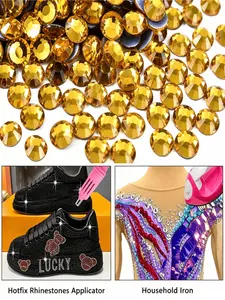14400pcs Multi-color High-quality Hotfix Rhinestones, Large Package with Hot Melt Adhesive Flat Back, Handmade Jewelry and Clothing Accessories, Ideal for Creative Crafters / DIY Enthusiasts