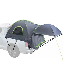 Truck Bed Tent 8.0-8.2 Ft Waterproof PU2000 Polyester Shelter For Truck Camping 2-3 Person Capacity All-Season Outdoor Gear Easy Setup Weather Resistant And Rustproof Frame Ideal For SUVs And Pickups