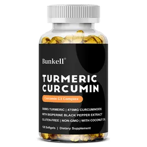 Bunkell Turmeric Health Supplement , ​​Supports Joint Health, 120 Capsules