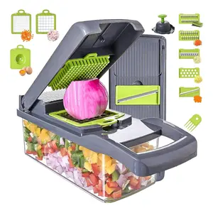 Vegetable Chopper Slicer 13-in-1 with Spice Chopper Set 7 Blades Veggie Dicer Onion Fruit Cutter Kitchen Utensils