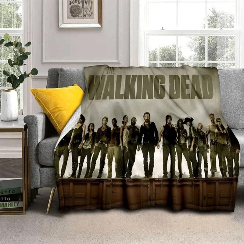 3D Horror TV The Walking Dead TWD Blanket,Soft Throw Blanket for Home Bedroom Bed Sofa Picnic Travel Office Cover Blanket