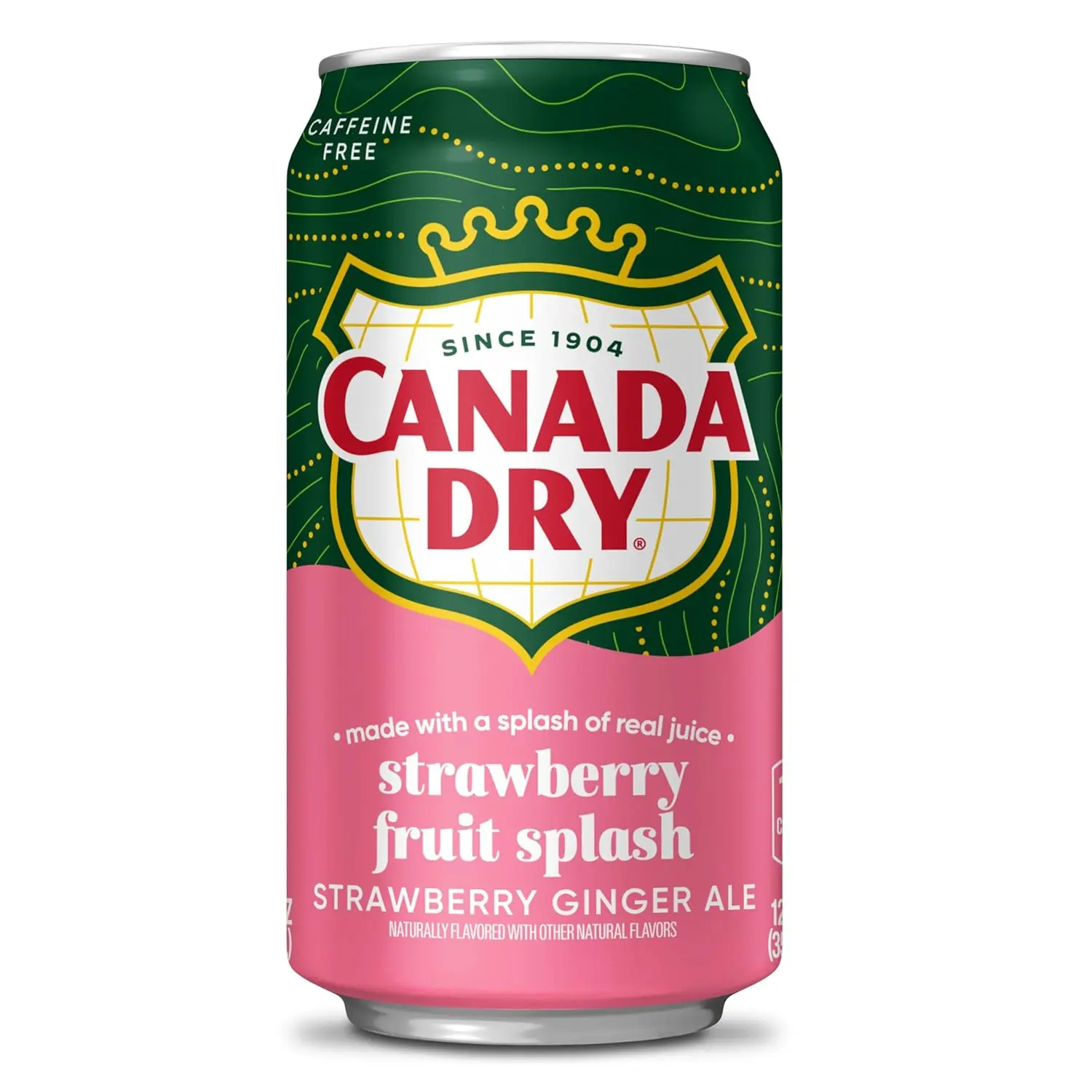 Canada Dry Fruit Splash Strawberry Ginger Ale Soda, 12 fl oz cans, 12 pack