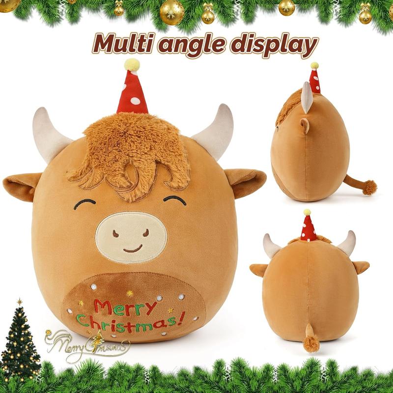 14'' Highland Cow Stuffed Animals Plush Pillows, Scottish Highland Cattle Plushies, Soft Stuffed Cow Plush Toys for Cuddle & Squish, Highland Cow Decor Highland Cow for Kid Adult