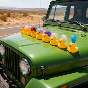 10pcs Wig Rubber Duck Bath Toys with Wig, Cute and Funny Small Rubber Ducks Toys Shower Toys for Birthday Gifts Summer Pool Holiday Cruise Ducks Party Favors (Random Style) Sensory