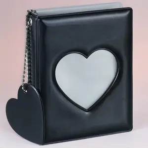 Heart Window Mini Photo Album: Compact Size for Small Photos & Card Storage
