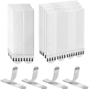Heavy Duty Large Picture Hanging Strips, 20 Pairs (40 Strips) Damage Free No Nail Adhesive Picture Hangers for Walls for Poster Frame Mounting, White