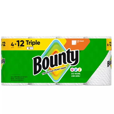 Bounty Full Sheet Paper Towels Size Triple Count 4