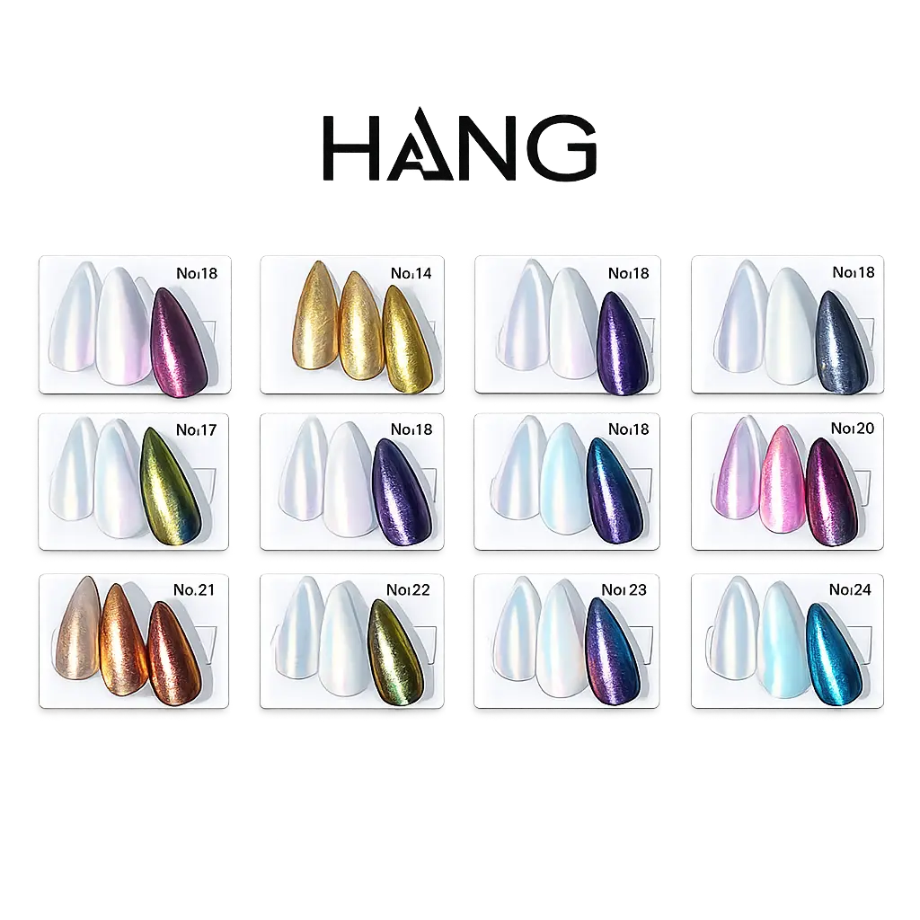 Hang Chrome Powder 12-Color Collection – Shades 13–24 | Free Display Included