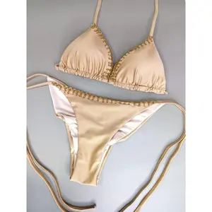 Crystal Embroidered Bikini Set