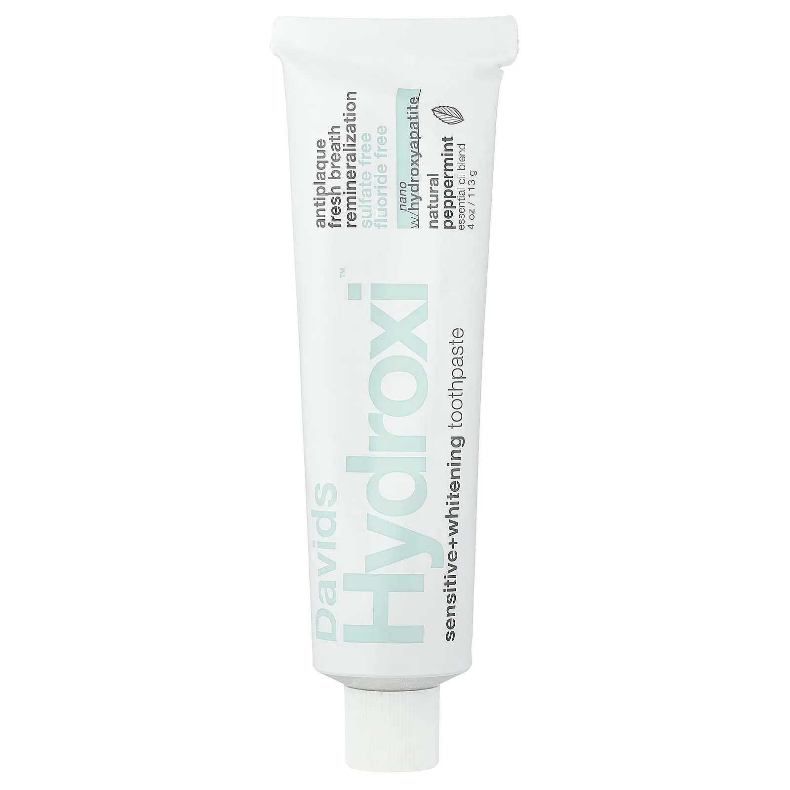 Davids Hydroxi™, Sensitive + Whitening Toothpaste, Natural Peppermint , 4 oz (113 g)