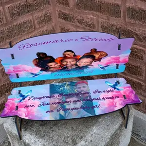 Customized Memorial Keepsake Bench Personalized Engraving Perfect Gift for Remembrance Vintage Plaque Decor Acrylic Plaque Home Decor Products Rectangle Design