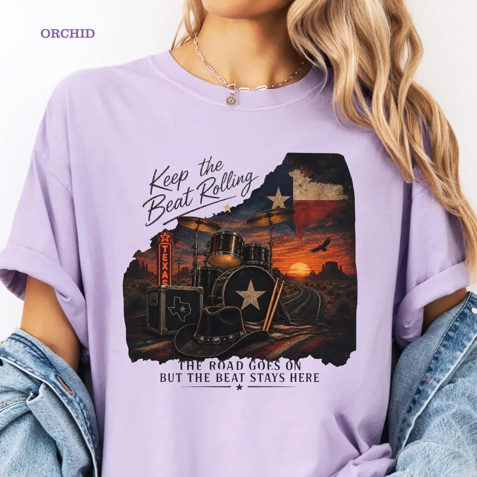 Comfort Colors Vintage Drummer Memorial Shirt, Keep The Beat Rolling Graphic Tee, Texas Drummer Tribute T-Shirt, Rock Legend Memorial Gift, Retro Music Fan Apparel