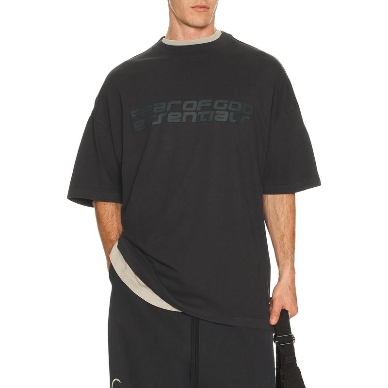 Fear of God ESSENTIALS 90'S Short Sleeve Tee in Vintage Black
