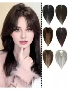 Women's Hairpiece Cover Hair, Lightweight Invisible Natural Volume Fake Hair Extension, Easy-To-Use Daily Wear Accessory, Synthetic Hair Piece, Synthetic Hair Topper