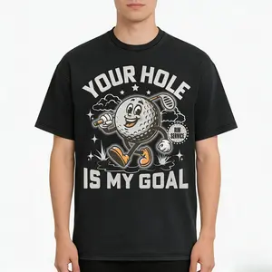 Your Hole Is My Goal Dirty Golf Joke T-Shirt, Unisex Sarcastic Sport Humor Novelty Short Sleeve Apparel for Men and Women, Aesthetic Sassy Golfer Fashion Top, Viral Trendy Innuendo Streetwear Shirt