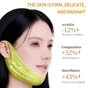 2-in-1 Physical Lifting & Nutrient Firming Hydrogel Patch, Jawline Contouring Support, Improves Double Chin Appearance, Anti-Sagging Look & Pore Refining Skin Care
