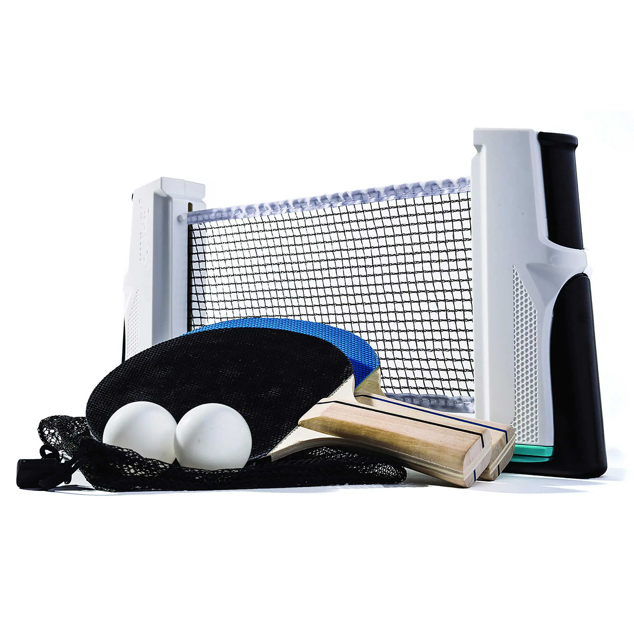 Table Tennis to Go Portable Ping Pong Set - Table Top Ping Pong Net + (2) Paddles - Ping Pong Balls Included - 2 Players