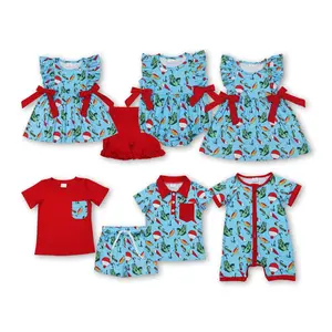 Kids Summer Matching Clothes Set Boy Summer Shorts Fish Clothing Set