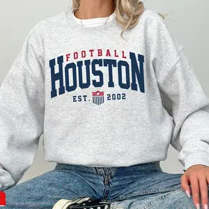 Houston Football Crewneck Sweatshirt, Texans Sweatshirt, Houston Game Day, Texans Gifts, Sunday Football