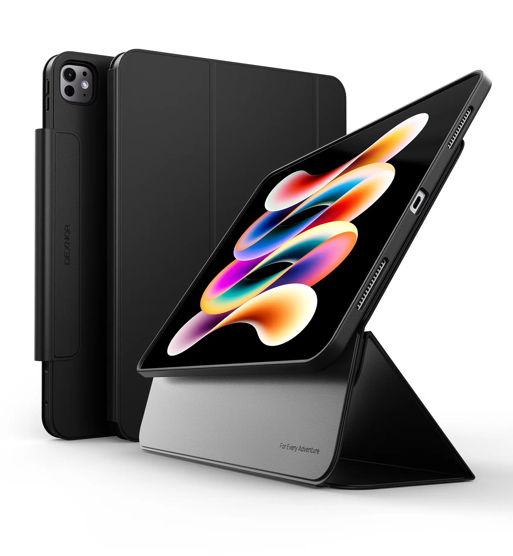 Dexnor Tablet Case for iPad Pro 13 in M4 2024, Magnetic Floating Detachable Shockproof Protective Cover with Adjustable Portrait/Landscape Stand, Raised Screen Protection, Multiple Angles & Auto Sleep/Wake Tablet Accessories