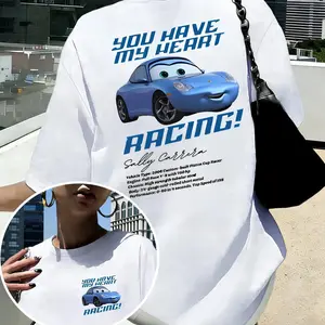 Retro Two Side Cars Gildan T-Shirt , Cars Movie T-Shirt , Mcqueen and Mater Retro Vintage Unisex Oversized Anime Graphic Tee – Trendy Y2K Acid Gildan, Manga Game Movie Lover Gift For Fans Merch