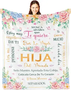 Letter to My Daughter Carta A Mi Hija Te Quiere Papa Fleece Sherpa Woven Blankets - Gifts for Daughter, Regalo para Hija-Absolutely