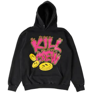 Kill Crew Oversized Lux Happy Pills Hoodie Cotton Fit Soft Sweatshirts Tops Pullover Comfort